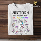 DH Personalized Aunticorn Kid Tshirt Printed HC2704