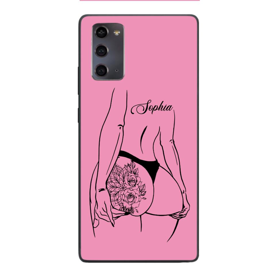 PERSONALIZED TATTOO GIRL VARIOUS COLOR BACKGROUND PHONECASE QTDT2704