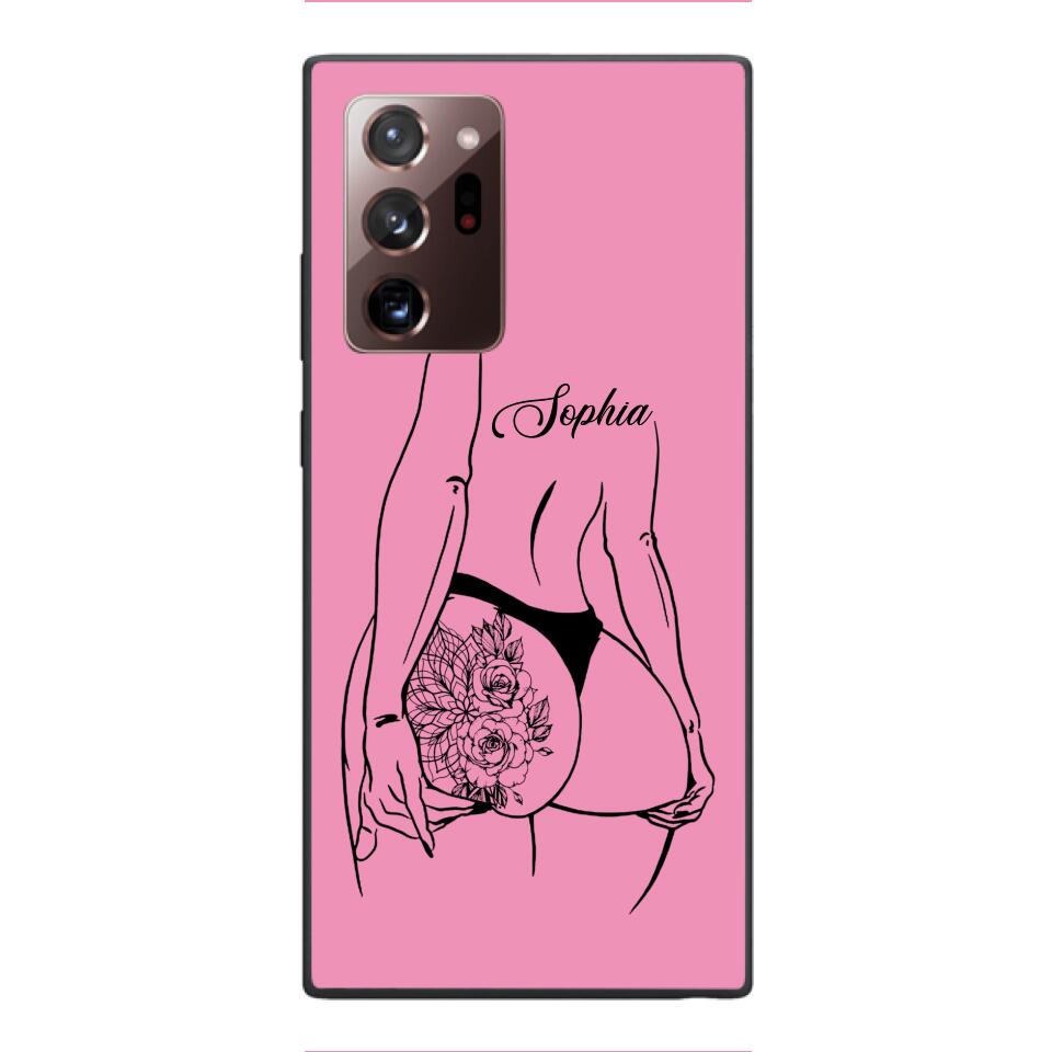 PERSONALIZED TATTOO GIRL VARIOUS COLOR BACKGROUND PHONECASE QTDT2704