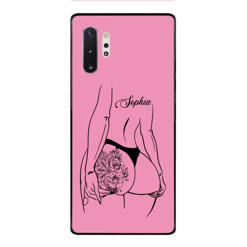 PERSONALIZED TATTOO GIRL VARIOUS COLOR BACKGROUND PHONECASE QTDT2704