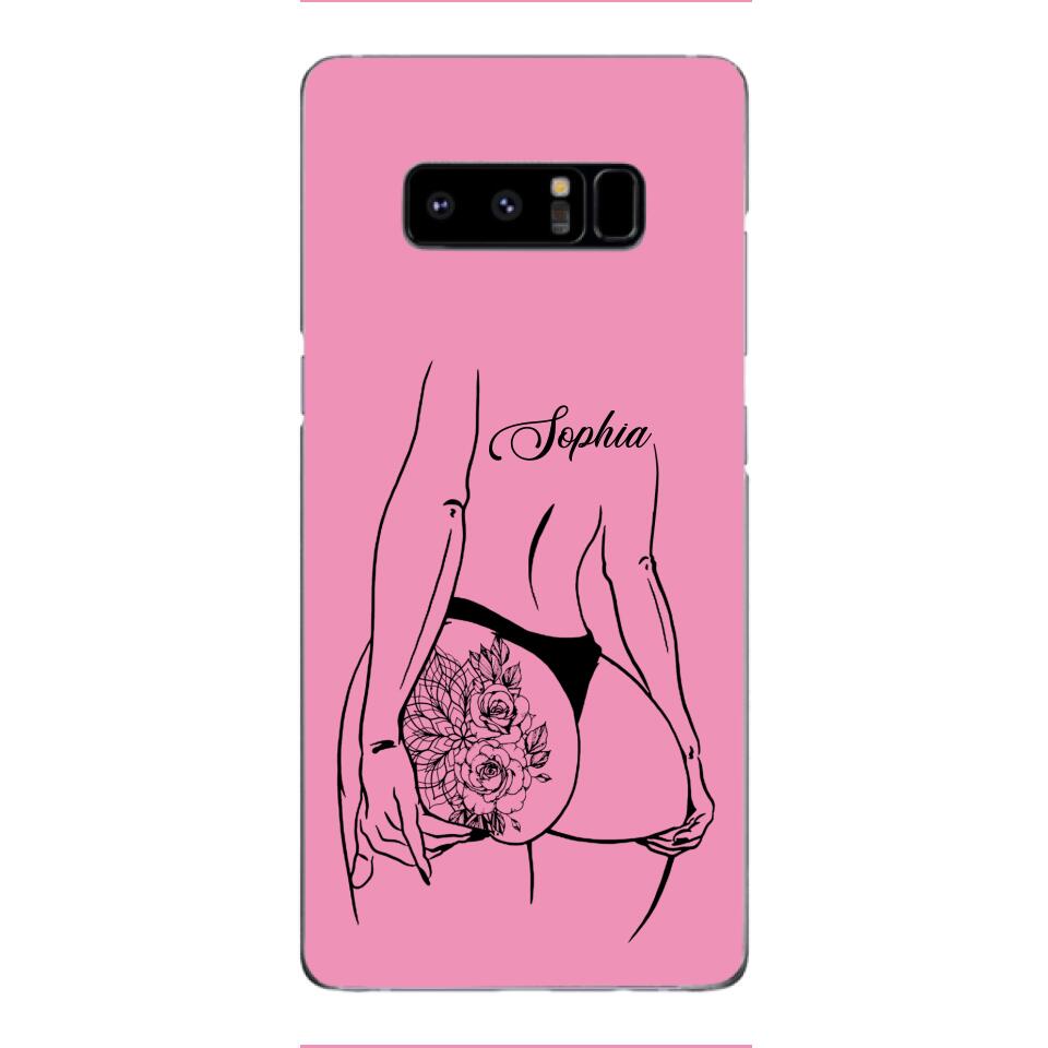 PERSONALIZED TATTOO GIRL VARIOUS COLOR BACKGROUND PHONECASE QTDT2704