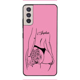 PERSONALIZED TATTOO GIRL VARIOUS COLOR BACKGROUND PHONECASE QTDT2704