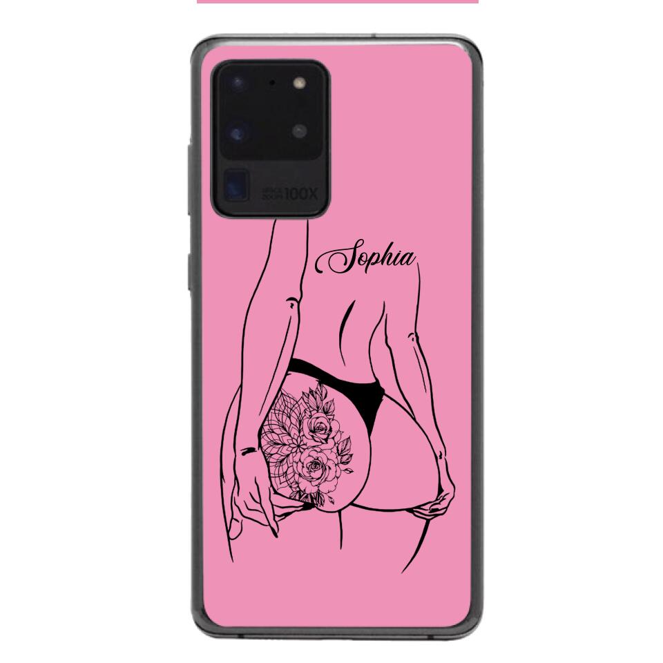 PERSONALIZED TATTOO GIRL VARIOUS COLOR BACKGROUND PHONECASE QTDT2704