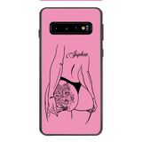 PERSONALIZED TATTOO GIRL VARIOUS COLOR BACKGROUND PHONECASE QTDT2704