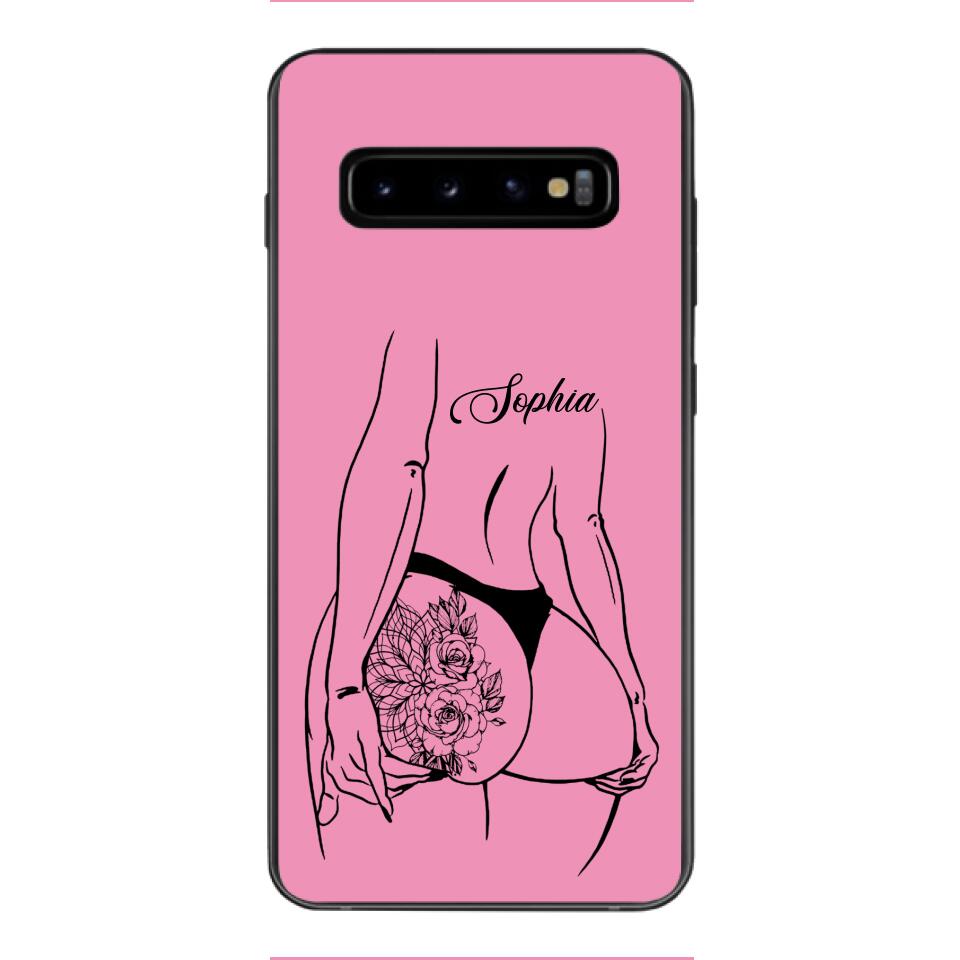 PERSONALIZED TATTOO GIRL VARIOUS COLOR BACKGROUND PHONECASE QTDT2704