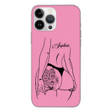 PERSONALIZED TATTOO GIRL VARIOUS COLOR BACKGROUND PHONECASE QTDT2704