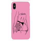 PERSONALIZED TATTOO GIRL VARIOUS COLOR BACKGROUND PHONECASE QTDT2704