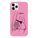 PERSONALIZED TATTOO GIRL VARIOUS COLOR BACKGROUND PHONECASE QTDT2704