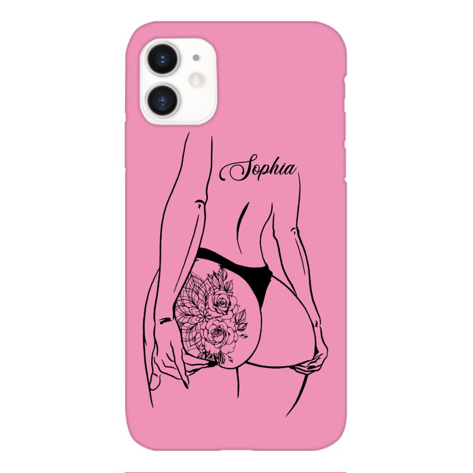 PERSONALIZED TATTOO GIRL VARIOUS COLOR BACKGROUND PHONECASE QTDT2704