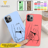 PERSONALIZED TATTOO GIRL VARIOUS COLOR BACKGROUND PHONECASE QTDT2704