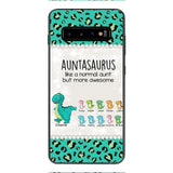 Personalized Auntasaurus Phone Case Printed 22APR-HC27
