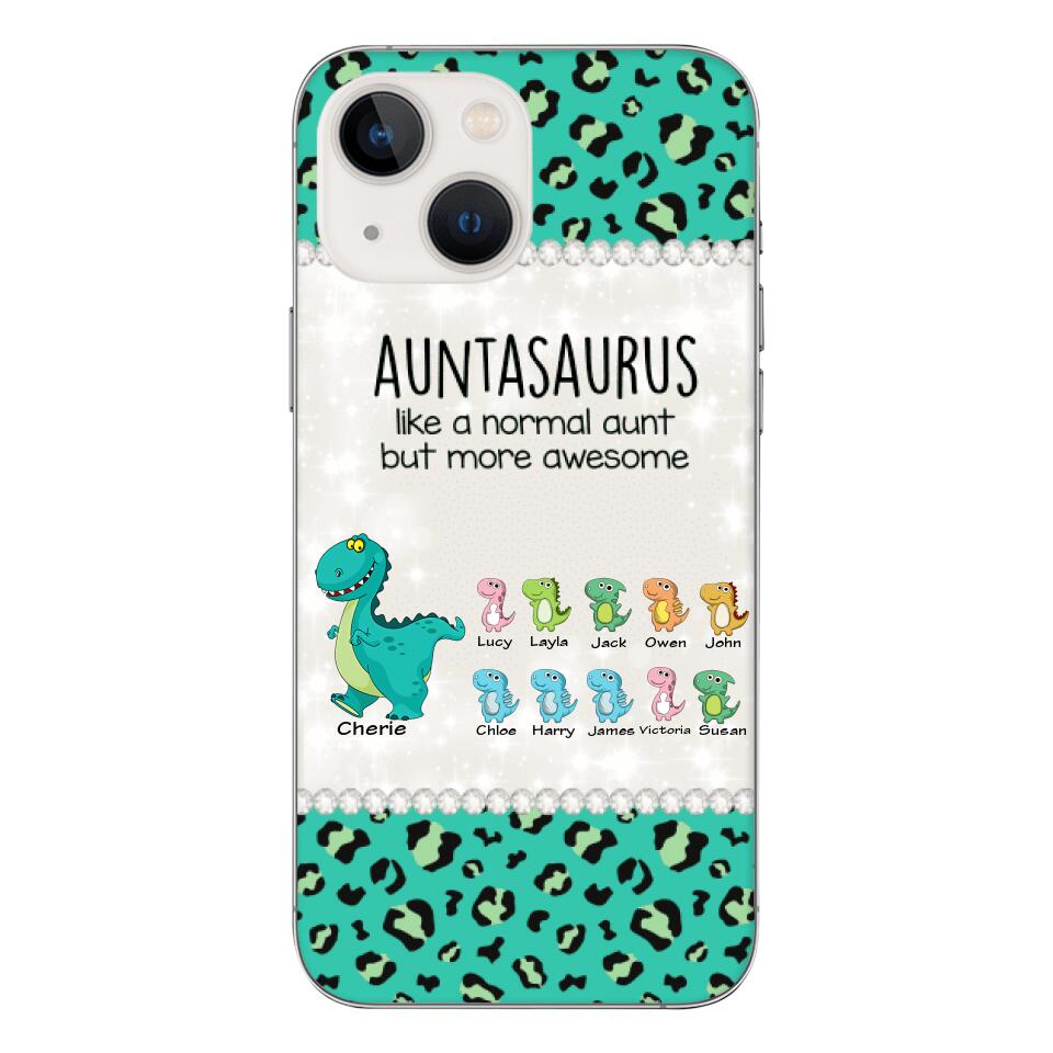 Personalized Auntasaurus Phone Case Printed 22APR-HC27