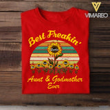 DH Personalized Best Freakin' Aunt & Godmother Ever Tshirt Printed HQ2704