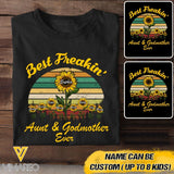 DH Personalized Best Freakin' Aunt & Godmother Ever Tshirt Printed HQ2704