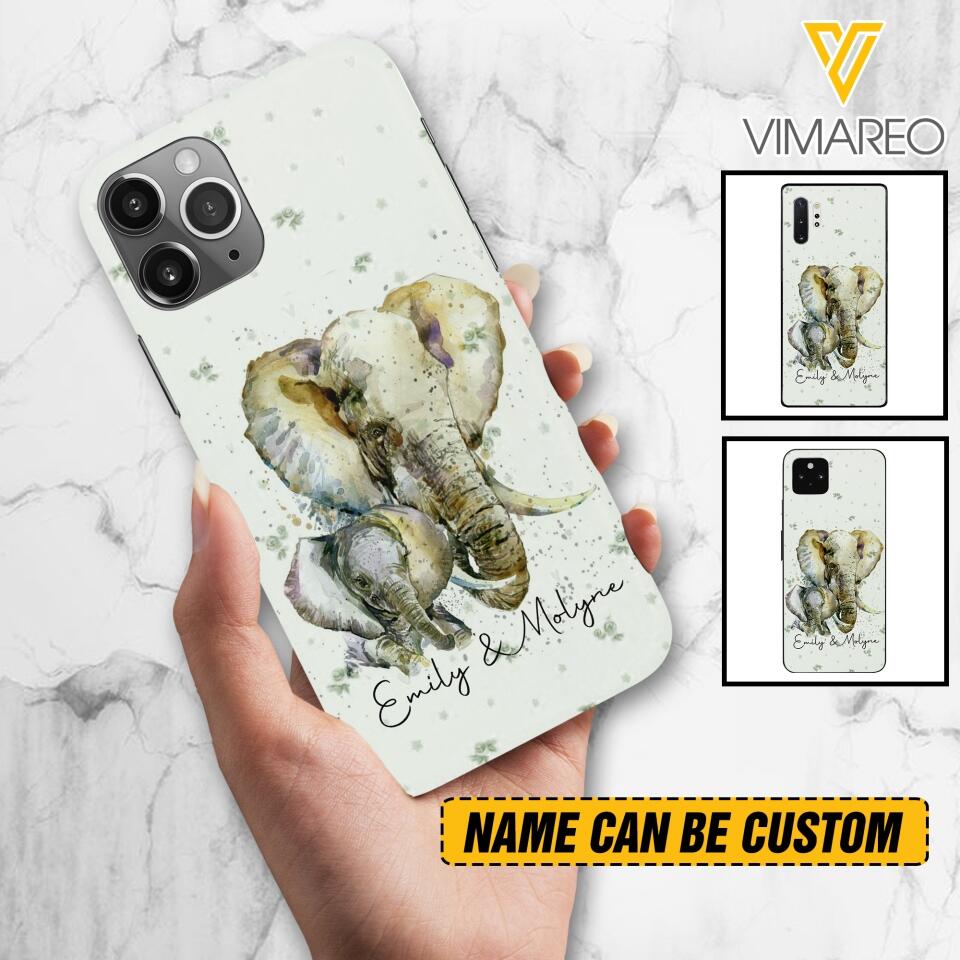PERSONALIZED ELEPHANT PHONECASE QTHC2704