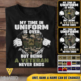 Personalized French Veterans/Soldier Tshirt Printed 22APR-DT29