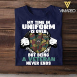 Personalized Belgian Veterans/Soldier Tshirt Printed 22APR-DT29