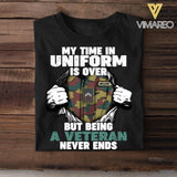 Personalized Belgian Veterans/Soldier Tshirt Printed 22APR-DT29