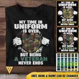 Personalized Belgian Veterans/Soldier Tshirt Printed 22APR-DT29