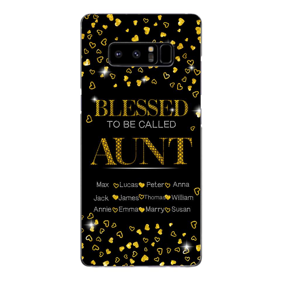 PERSONALIZED BLESSED TO BE CALLED GRANDMA KID NAME PHONECASE QTDT2904