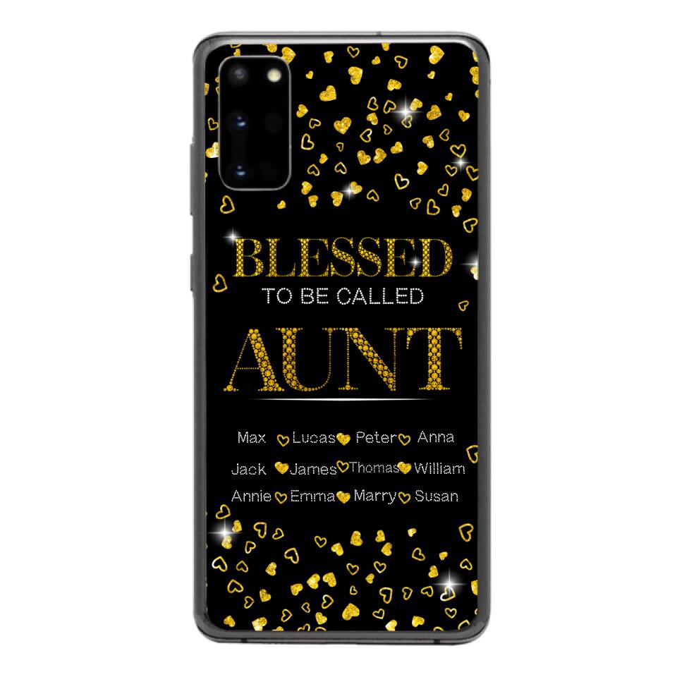 PERSONALIZED BLESSED TO BE CALLED GRANDMA KID NAME PHONECASE QTDT2904