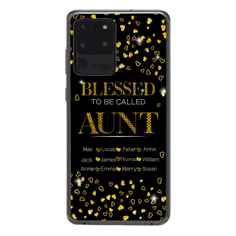 PERSONALIZED BLESSED TO BE CALLED GRANDMA KID NAME PHONECASE QTDT2904