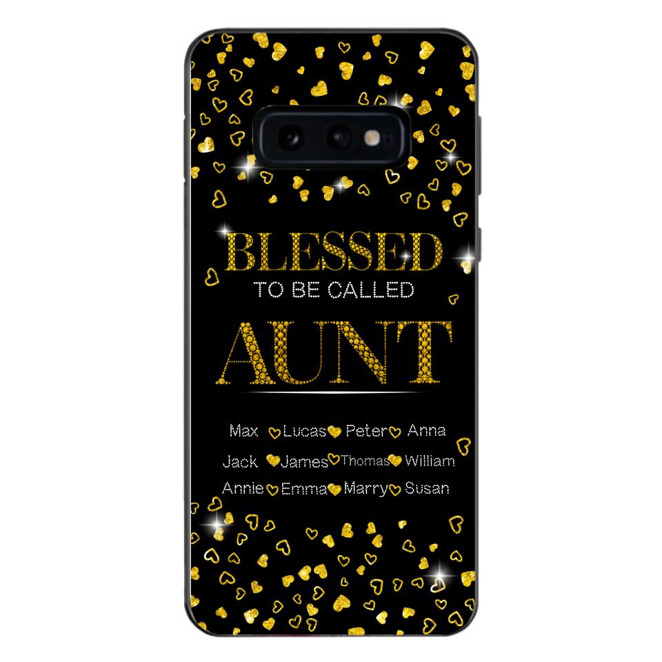 PERSONALIZED BLESSED TO BE CALLED GRANDMA KID NAME PHONECASE QTDT2904