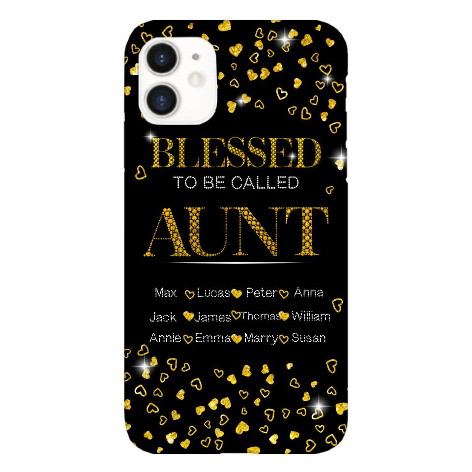 PERSONALIZED BLESSED TO BE CALLED GRANDMA KID NAME PHONECASE QTDT2904