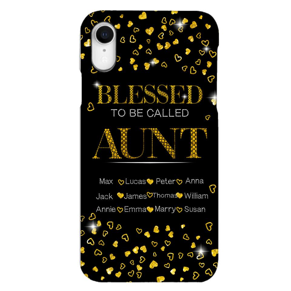 PERSONALIZED BLESSED TO BE CALLED GRANDMA KID NAME PHONECASE QTDT2904