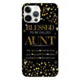 PERSONALIZED BLESSED TO BE CALLED GRANDMA KID NAME PHONECASE QTDT2904