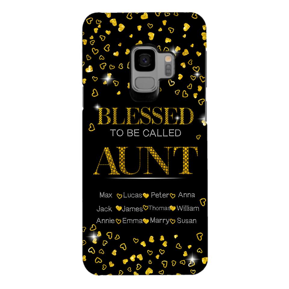 PERSONALIZED BLESSED TO BE CALLED GRANDMA KID NAME PHONECASE QTDT2904