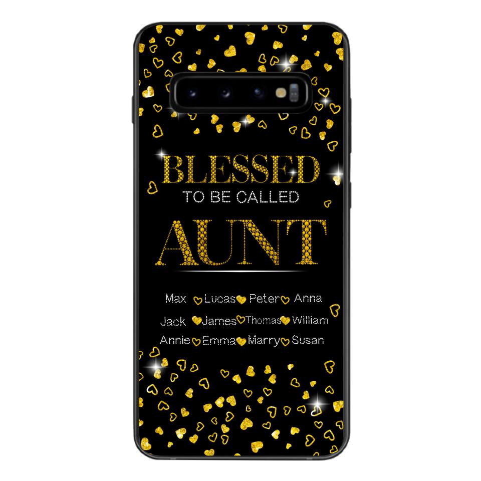 PERSONALIZED BLESSED TO BE CALLED GRANDMA KID NAME PHONECASE QTDT2904