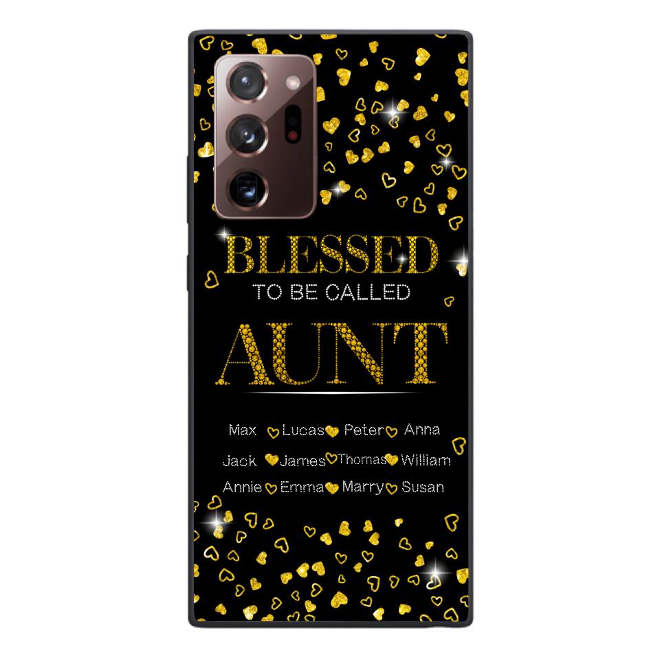 PERSONALIZED BLESSED TO BE CALLED GRANDMA KID NAME PHONECASE QTDT2904