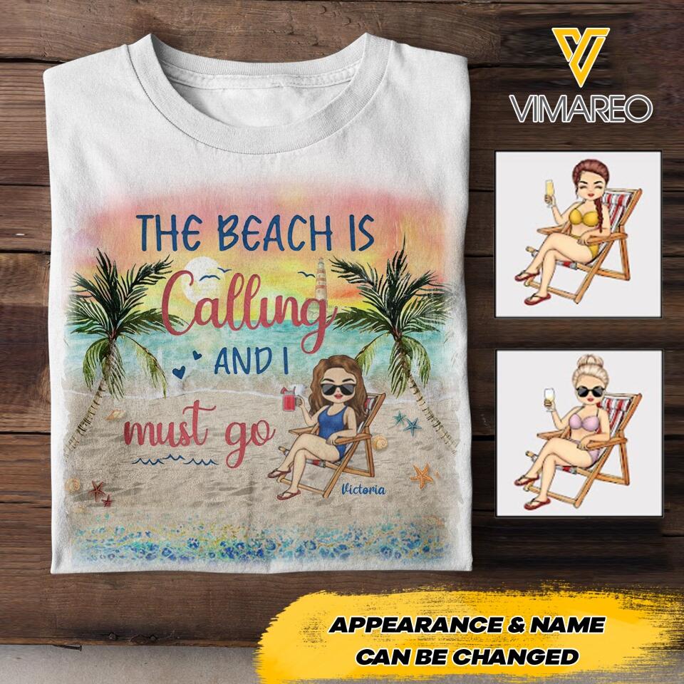 DH Personalized Girl Love Beach Tshirt Printed HC045