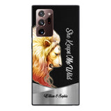 PERSONALIZED HE KEEPS ME SAFE SHE KEEPS ME WIFE COUPLE LION PHONECASE QTDT0505