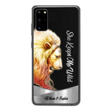 PERSONALIZED HE KEEPS ME SAFE SHE KEEPS ME WIFE COUPLE LION PHONECASE QTDT0505