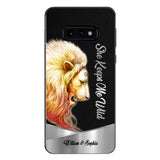 PERSONALIZED HE KEEPS ME SAFE SHE KEEPS ME WIFE COUPLE LION PHONECASE QTDT0505