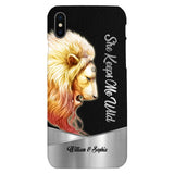 PERSONALIZED HE KEEPS ME SAFE SHE KEEPS ME WIFE COUPLE LION PHONECASE QTDT0505