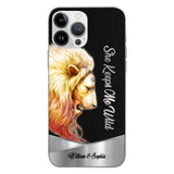 PERSONALIZED HE KEEPS ME SAFE SHE KEEPS ME WIFE COUPLE LION PHONECASE QTDT0505