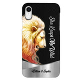 PERSONALIZED HE KEEPS ME SAFE SHE KEEPS ME WIFE COUPLE LION PHONECASE QTDT0505