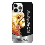 PERSONALIZED HE KEEPS ME SAFE SHE KEEPS ME WIFE COUPLE LION PHONECASE QTDT0505