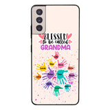 PERSONALIZED BLESSED TO BE CALLED GRANDMA HAND KID NAME PHONECASE QTTN0505