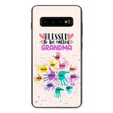 PERSONALIZED BLESSED TO BE CALLED GRANDMA HAND KID NAME PHONECASE QTTN0505