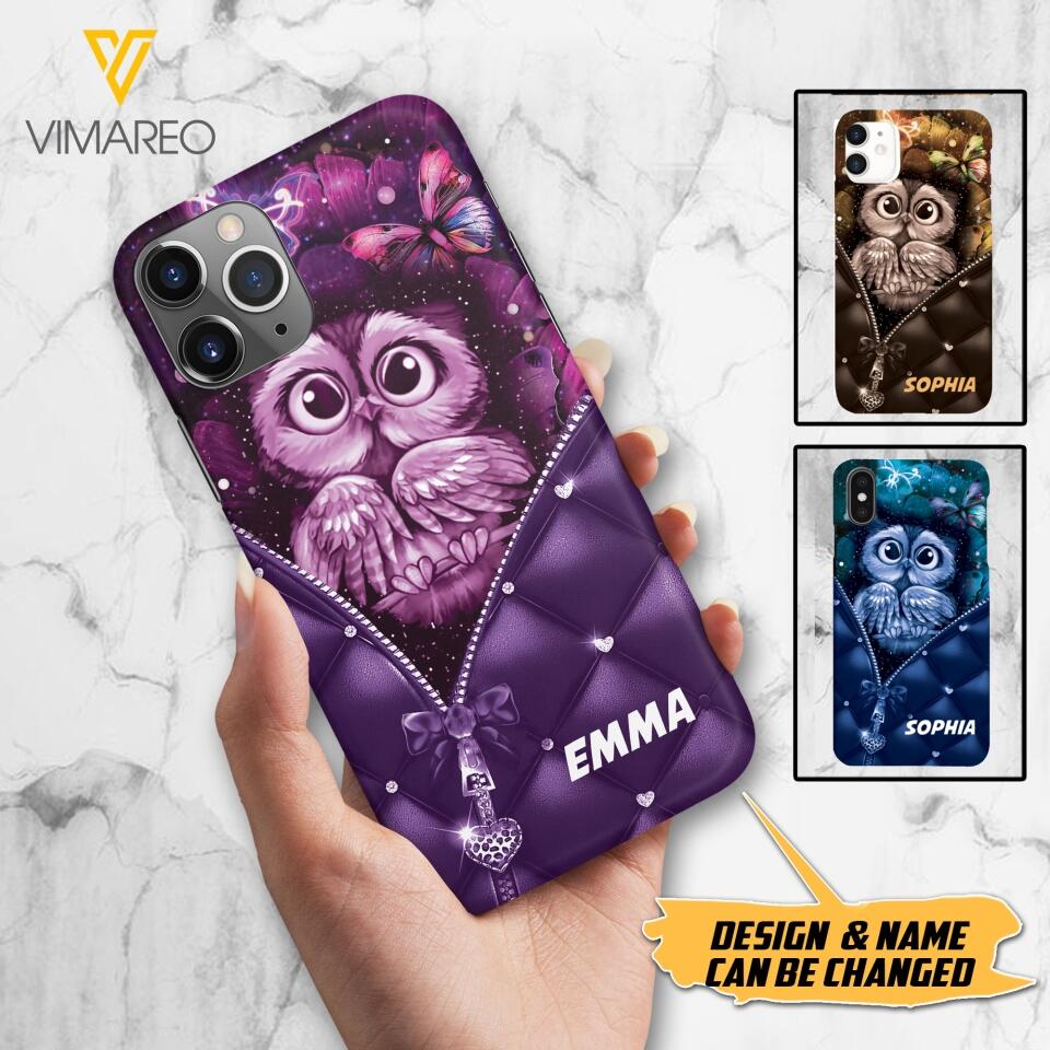 PERSONALIZED OWL LOVERS PHONECASE NQTN0505