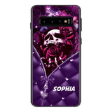 PERSONALIZED SKULL GIRL ROSE PHONECASE NQTN0505