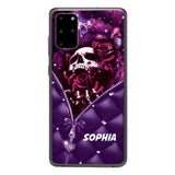 PERSONALIZED SKULL GIRL ROSE PHONECASE NQTN0505