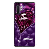 PERSONALIZED SKULL GIRL ROSE PHONECASE NQTN0505