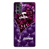 PERSONALIZED SKULL GIRL ROSE PHONECASE NQTN0505