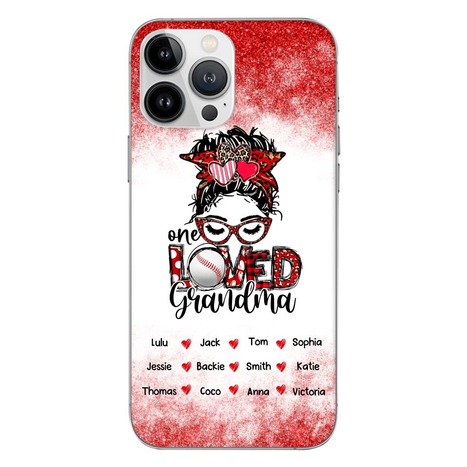 PERSONALIZED ONE LOVED BASEBALL GRANDMA PHONECASE QTDT0605