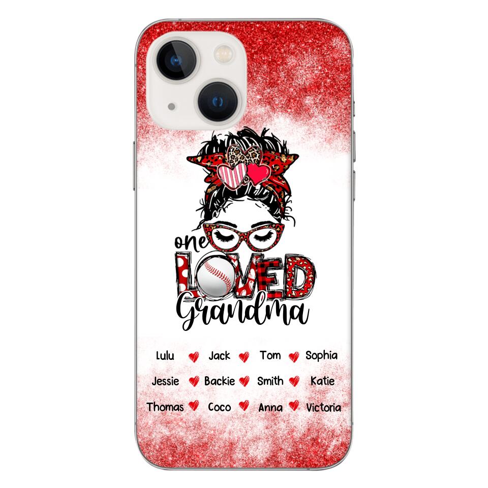 PERSONALIZED ONE LOVED BASEBALL GRANDMA PHONECASE QTDT0605